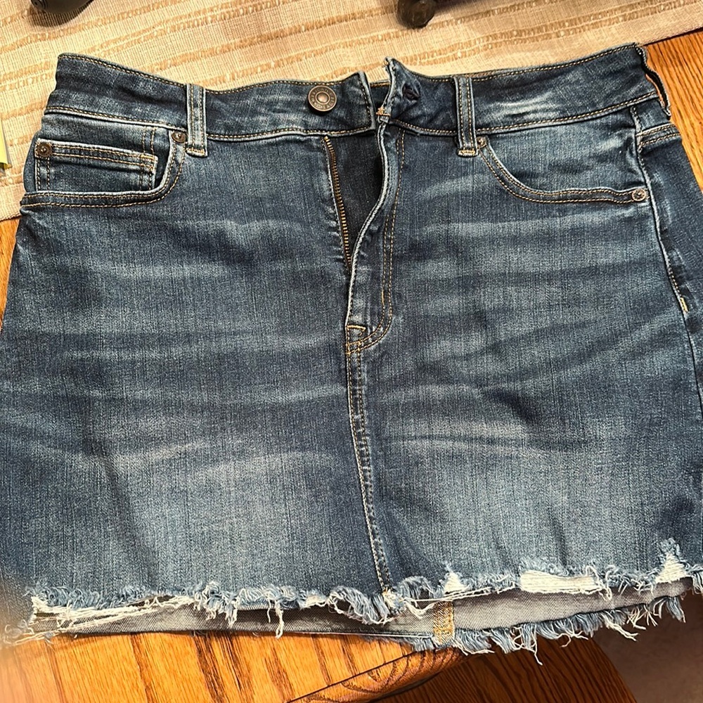 Hi-Rise Jean Skirt